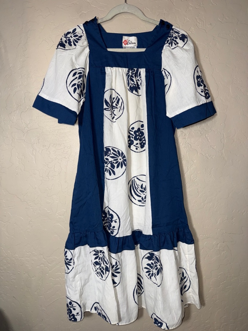 Sidan liberty house Hawaii vintage made in USA cotton blend midi sun dress